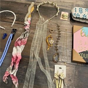 Makeup bundle, headbands and miscellaneous items